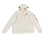 Carhartt Relaxed Fit Hoodie Womens Large Peach Sweatshirt Logo Sleeve Photo 1