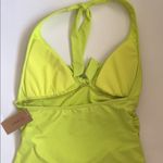 Daniel Cremieux NWT Cremieux Tankini Halter Top in Vibrant Yellow Size S Photo 1