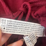 Forever 21  Burgundy Ribbed Peplum Tie Front Long Sleeve Top Size Small Photo 4