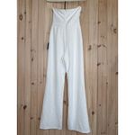 Lulus NWT  Surely Stunning Ivory Strapless Bustier Jumpsuit Cut Out Elegant Sz S Photo 5