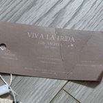 Viva La Frida Los Angeles (NWT) Floral Puff Sleeve Smocked Blouse Cream (Small) Orange Photo 2