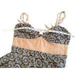 Kanvas Floral Print Dress Y2k Babydoll Spaghetti Straps Empire Waist 90s READ Brown Size M Photo 6