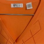Greg Norman Collection Light Orange Button Front Cardigan Medium Photo 4