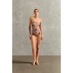 Adriana Degreas Vintage Strapless Swimsuit Citronelle Womens Size Small Yellow Photo 1