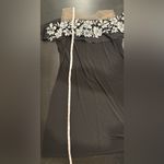 Prelude‎ Elegant Black and White Floral Cocktail Dress Size M Photo 7