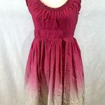 Converse 100% cotton pink cream and gray striped ombré dress size small Photo 3