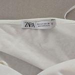 ZARA  Ruched White Wrap Bodysuit Size S Photo 5