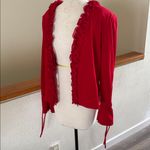 St. John Vibrant evening by Marie gray Red Knit cardigan sweater size 14 Photo 8