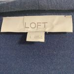 Loft  Size L Blue Wrap Sweater Wool Blend Loose Fit V Neck Long Sleeves Photo 1