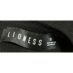 LIONESS Women's Bodycon Dress Midi Ruched Sides Black Long Sleeve Size S Small Photo 2