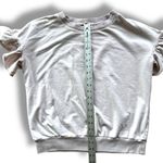 Jane & Delancey Women's Sweatshirt Top Vintage Look Ruffle Short Sleeve M Pink Size M Photo 5