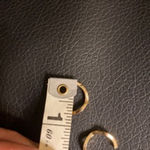 Vintage Gold Tone Hoop Earrings Classic Post Backs Retro Style Photo 3