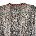 Anthropologie AldoMartins 12 Cardigan Sweater Wool Blend Snakeskin print Brown Photo 6