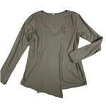 Lululemon  Knot A Problem Long Sleeve Tie Front Top Women Medium 8 10 Olive Green Photo 0
