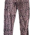Beach Riot Sport Legging Pink Leopard Print High Waist Size Large Active Workout Photo 0