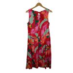 Chico's  Tropical Floral Midi Dress Sz US 4 Resort Vacation Cruise Beach Colorful Photo 3