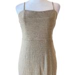 Lulus Searching For You Metallic Gold Glitter Mermaid Maxi Dress Womens Med NEW Photo 5