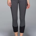 Set Lululemon sz 6 Think Fast Hoodie 4 Runday Crop Leggings Black White Stripes Photo 7