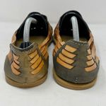 Colorful Leather Huaraches Size MX 5 US 7.5 Women Sandals Green Tan Photo 4