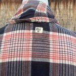 Billabong  Pink Plaid Open Cardigan Size S Photo 5