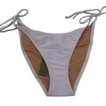 J.Crew New Pink Ribbed Side Tie Cheeky Bikini Swim Bathing Suit Bottom Medium Photo 1