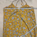 Old Navy Yellow Floral Criss Cross Adjustable Sleeveless V-Neck Maxi Dress Photo 4