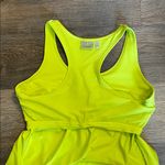 Athleta  Tinker Green Racerback Tank Top Drawstring Hem Built in Sports Bra XL Photo 8
