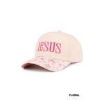 Jesus Floral Brim Trucker Hat Cream / Pink NWT Photo 2