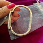 NWT Hammered Metal Hinge Bangle Bracelet Photo 4