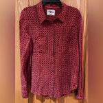 Holding Horses  x Anthropologie Red Sammie Printed Button Down Shirt Blouse‎ Sz 2 Photo 6