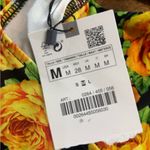 ZARA Yellow and Black Floral Halter Bodysuit NWT Size Medium Photo 9