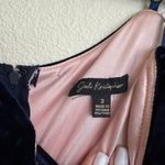 Jodi Kristopher  Sapphire Blue Velvet Dress Off the Shoulder Split Photo 2