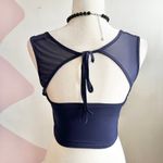 Blue‎ Bustier Corset Top Y2K 2000s Retro Fairycore Milkmaid Coquette XS Blue Photo 1