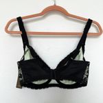 Fauve Womens Bra Sz 30H Black Lavinia Balcony Lace Sheer Goth Romantic Coquette Photo 3