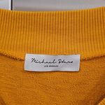 Michael Stars 💕💕 V-Neck Side Slit Ruffle Sweatshirt ~ Saffron Yellow Small Photo 6