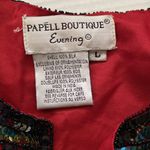 Vintage sequined silk Papéll Boutique Evening formal festive jacket, size large Photo 3