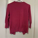 Women's Red Cardigan Sweater Quarter Length Cozy Soft Y2K Burgundy Casual Photo 2