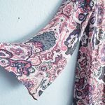 Haute Hippie  Bohemian Paisley Silk Long Sleeve Dress Photo 3