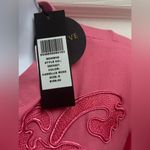 G.D.S By HELENAM Camellia Rose Pink Midi Sleeve Dress with Embroidery Sz S Photo 7