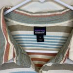 Patagonia Heywood Cotton Striped Flannel Shirt Toasted White Blue/Orange Sz 10 Photo 2
