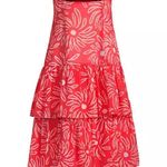 Likely Red Mutlicolor Ruffle Dress Photo 3