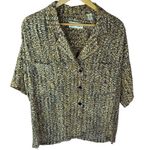 Ellen Tracy Linda Allard for Silk Blouse Top Button Down Size 12 Pockets Photo 0