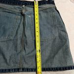 Levi's Distressed Zip Fly Denim High Waist Skirt Size 26 EUC Photo 13