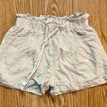 Streetwear Society Beige Linen Paperbag Waist Shorts Womens Medium Photo 1