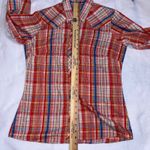 Vintage Miller Western Wear Plaid Long Sleeve pearl snap Shirt size 16/38 READ Red Photo 8