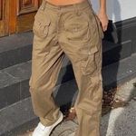 With Jean  Tommy zipper cargo pants khaki sz L Photo 0