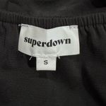 superdown  Black Cropped Ruffle Blouse Top Women’s Small Photo 1