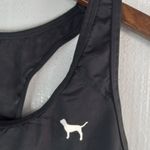 PINK - Victoria's Secret VS PINK L Athletic Racerback Bra In Black W White Dog Photo 5