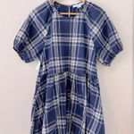 Hill House Norah Nap Navy Plaid Mini Dress Size Medium Blue Photo 1
