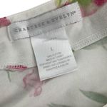 Crabtree & Evelyn Floral White Pink Cotton nightgown long granny cottage classic Size L Photo 2